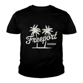 Freeport Bahamas Vintage 70S Palm Trees Graphic Youth T-shirt | Mazezy