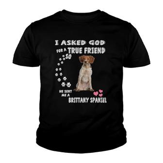 French Brittany Dog Mom Dad Costume Cute Brittany Spaniel Youth T-shirt | Mazezy