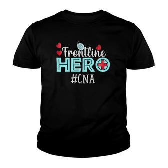 Frontline Hero Cna Essential Workers Thank You Nurses Youth T-shirt | Mazezy