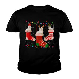 Fun Japanese Bobtail Stocking Christmas Light Socks Xmas Youth T-shirt | Mazezy