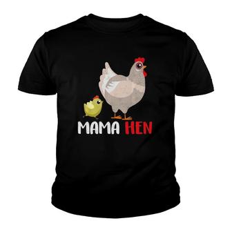 Fun Mother's Day Mama Hen Gift Design Farm Animal Youth T-shirt | Mazezy
