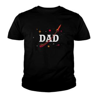 Fun Outer Space Birthday Party Rocket Galaxy Dad Youth T-shirt | Mazezy