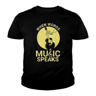Funny Accoustic Guitar Player Guitarists Youth T-shirt | Mazezy