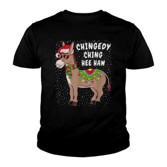 Funny American Italian Xmas Christmas Donkey Youth T-shirt | Mazezy