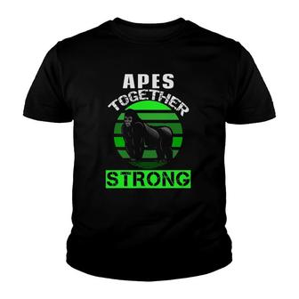 Funny Apes Together Strong Meme Stock Gamestonk Youth T-shirt | Mazezy