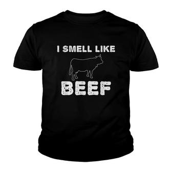 Funny Beef I Smell Like Beef Youth T-shirt | Mazezy