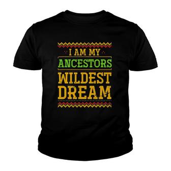 Funny Black Americans African Roots Gift Black History Month Youth T-shirt | Mazezy