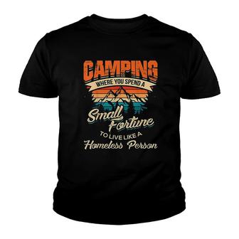 Funny Camping Gifts With Sayings For Campers Camp Youth T-shirt | Mazezy