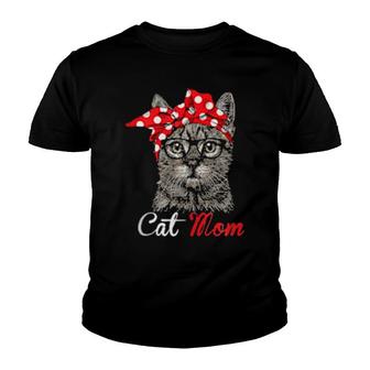 Funny Cat Mom For Cats Mothers Day Youth T-shirt | Mazezy