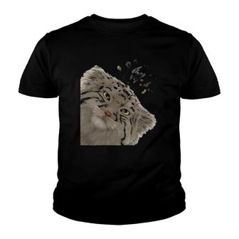 Funny Curious Manul Cat Cat Lover Youth T-shirt | Mazezy