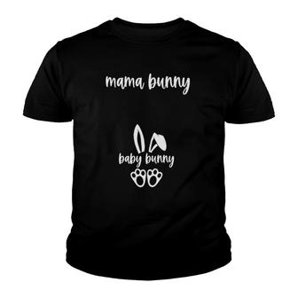 Funny Easter Pregnancy Announcement Mama Bunny Baby Bunny Youth T-shirt - Thegiftio UK