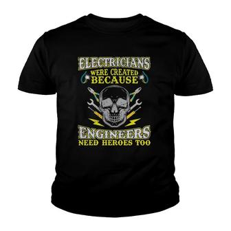 Funny Electrician - Electrical Engineer Lineman Youth T-shirt - Thegiftio UK