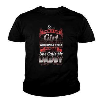 Funny Fathers Day Gift Quotes, Daddy Loves Daughter Youth T-shirt | Mazezy UK