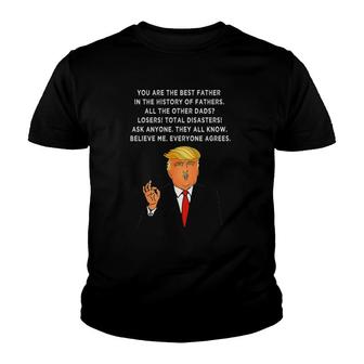 Funny Great Dad Donald Trump Father's Day Vintage Gift Youth T-shirt | Mazezy