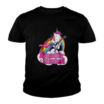 Funny Heavy Death Metal Unicorn Youth T-shirt - Thegiftio UK