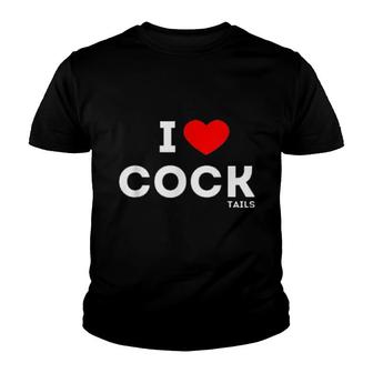 Funny I Love Cocktails Drinking Pun Gift Youth T-shirt | Mazezy