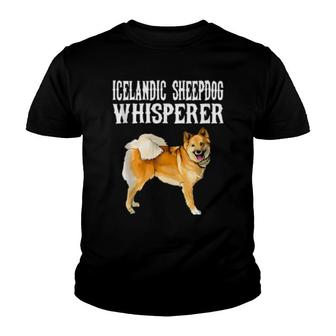 Funny Icelandic Sheepdog Whisperer Dog Youth T-shirt | Mazezy