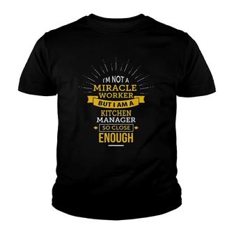 Funny Kitchen Manager Gift Youth T-shirt | Mazezy