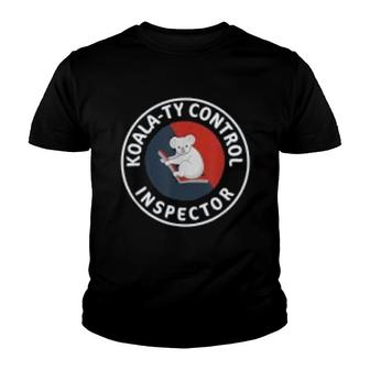 Funny Koala Quality Control Inspector Youth T-shirt | Mazezy