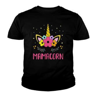 Funny Mamacorn Unicorn Costume Mom Mother's Day Youth T-shirt | Mazezy