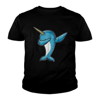 Funny Narwhal Dab Dabbing Narwhal Youth T-shirt | Mazezy
