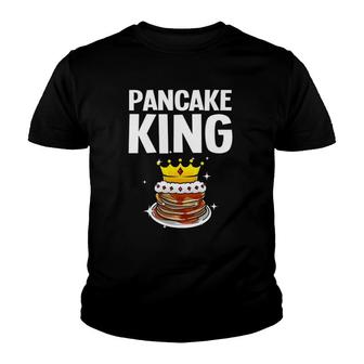 Funny Pancake King Design For Pancake Lover Men Dad Boys Youth T-shirt | Mazezy