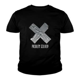 Funny Problem Solved Duct Tape Youth T-shirt - Thegiftio UK