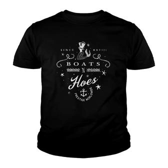 Funny Sailing Or Water Sports 'Boats 'N Hoes' Youth T-shirt | Mazezy