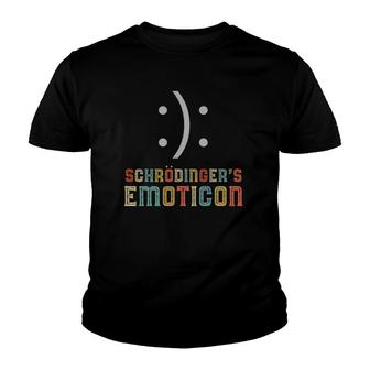 Funny Schrodinger's Cat Emoticon Quantum Mechanics Youth T-shirt | Mazezy