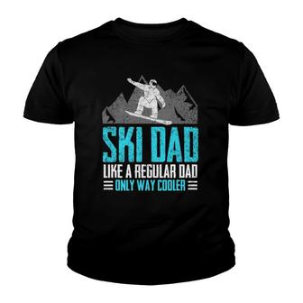 Funny Ski Dad Vintage Skier Tee Only Way Cooler Dad Skiing Youth T-shirt | Mazezy