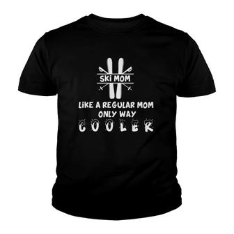 Funny Skiing Mother Ski Mom Youth T-shirt | Mazezy