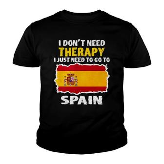 Funny Spain Flag Funny For Spain Lover Youth T-shirt | Mazezy