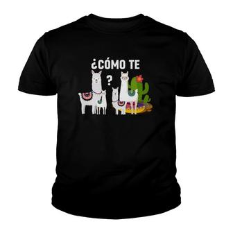 Funny Spanish Teacher Cute Como Te Llamas Gift Youth T-shirt | Mazezy