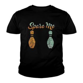 Funny Spare Me Bowling Youth T-shirt - Thegiftio UK