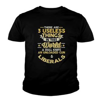 Funny There Are 3 Useless Things Youth T-shirt - Thegiftio UK