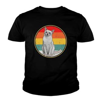 Funny Vintage Sunset Tonkinese Cat Youth T-shirt | Mazezy