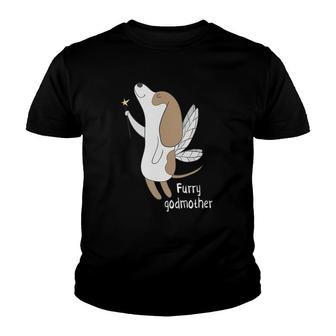 Furry Godmother Funny Cute Fairy Dog Lover Youth T-shirt | Mazezy