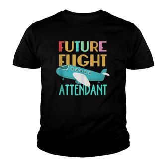 Future Flight Attendant Little Flight Attendant Gift Youth T-shirt | Mazezy