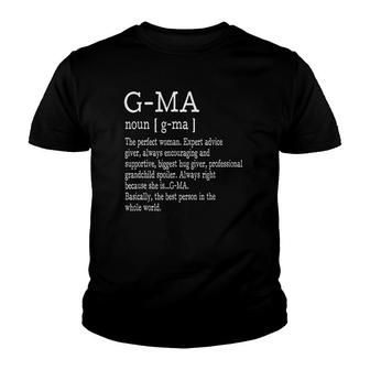 G-Ma Definition Grandma Mother Day Gifts Women Youth T-shirt | Mazezy