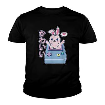 Gamer Bunny Rabbit Pastel Cute Youth T-shirt | Mazezy
