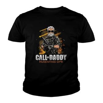 Gamer Dad Gift Call Of Daddy Parenting Ops Gaming Father's Day Gift Youth T-shirt | Mazezy