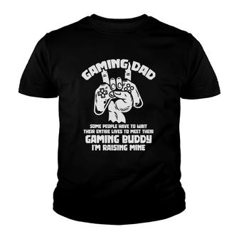 Gaming Dad Video Gamer Daddy Father's Day Gift Gaming Youth T-shirt | Mazezy