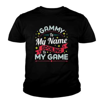 Gammy Is My Name Spoiling Is My Game Mothers Day Gift Youth T-shirt | Mazezy