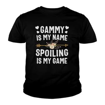 Gammy Is My Name Spoiling Is My Game Mothers Day Youth T-shirt | Mazezy