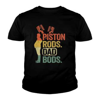 Garage Vintage Mechanic Daddy Piston Rods And Dad Bods Youth T-shirt | Mazezy