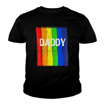 Gay Daddy Rainbow Lgbt Pride Month Youth T-shirt | Mazezy