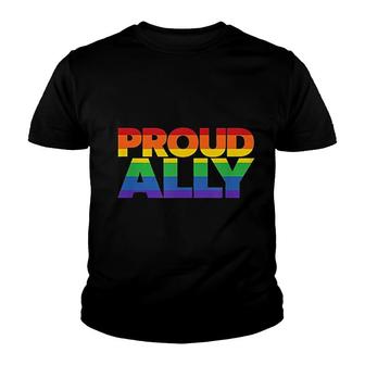 Gay Pride Ally Lgbt Friends Proud Ally Youth T-shirt | Mazezy