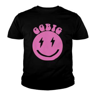 Gbig Big Little Sorority Reveal Smily Face Funny Cute Gg Big Youth T-shirt | Mazezy