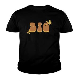 Gbig Big Little Sorority Sunflower Butterfly Funny Cute Big Youth T-shirt | Mazezy