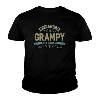 Genuine Grampy Top Great Gifts For Grandpa Fathers Day Men Youth T-shirt | Mazezy